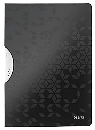 Image of Leitz A4 ColorClip File, 30 Sheet Capacity, Flexible Plastic, Black, WOW Range, 41850095