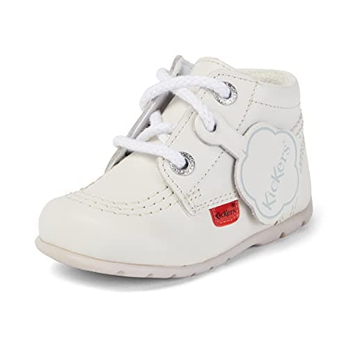 Image of Kickers Unisex Baby Kick Hi Ankle Boots with Zip | Extra Flexibility For | Easy On And Off, Black, 1 UK Child