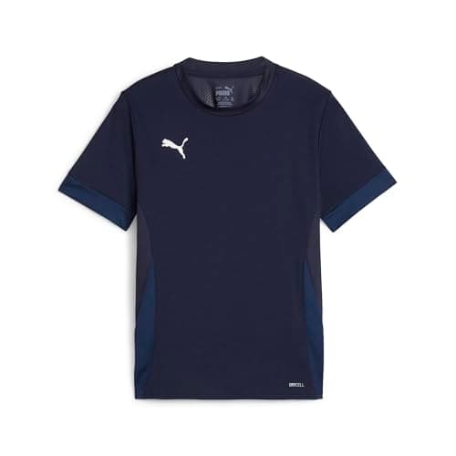 Image of PUMA Unisex Teamgoal Matchday Jersey Jr Football Shirt, Puma Navy-puma White-Persian Blue, 128 EU
