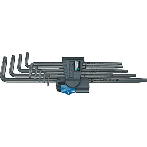 Image of Wera 05024450001 967 TX XL Torx Holding Function Laser Long L-key set, Black, TX 8-40