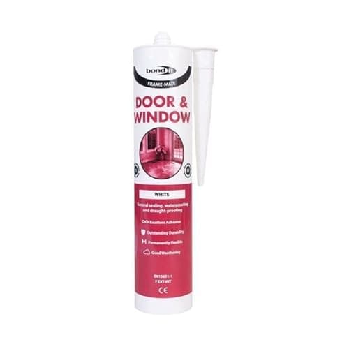 Image of Bond It Frame Mate Door & Window Silicone Sealing & Draught Proofing Sealant Laminates Flooring Windows Parquet Silicone 310ml (White)