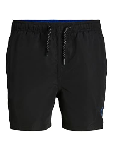 Image of JACK & JONES JPSTFIJI JJSWIM Solid Men's Swimming Trunks S M L XL XXL, Black/Detail: Solid., XL
