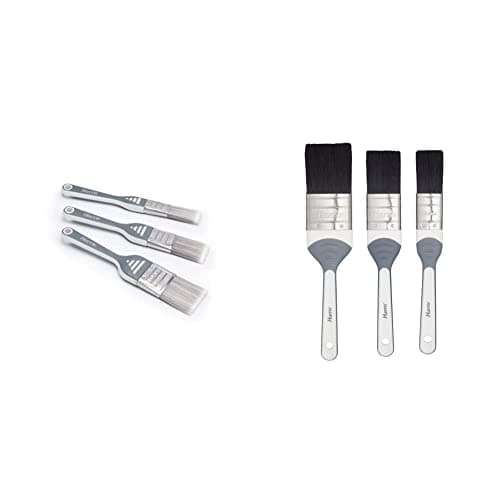 Image of Harris Ultimate Blade Paint Brushes | 3 Brush Pack | Precision Cutting-in & Control | 1",1.5", 2" & 102021010 Seriously Good Woodwork Gloss No-Loss Paint Brushes, 3 Brush Pack, 1", 1.5", 2"