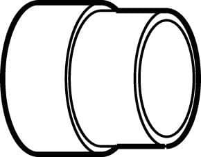 Image of OSMA 2S403E Olive 50mm PVC-U Boss Adaptor Solvent Weld