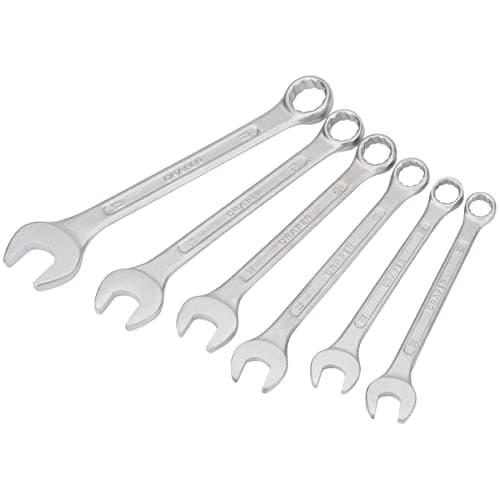 Image of Draper Redline 10 to 17mm Combination Spanner Set | 6 Piece Chrome Vanadium Steel Hand Tools | Metric Manual Plated Tools | 68479
