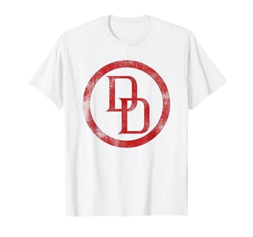 Image of Marvel Comics Daredevil Distressed Circle Logo T-Shirt