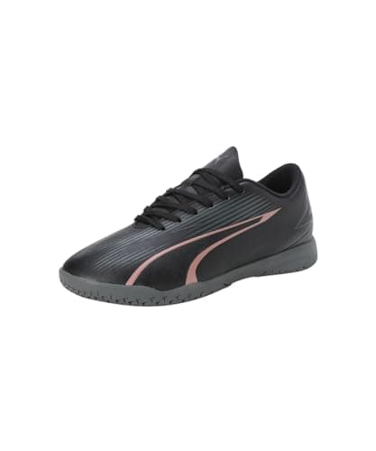 Image of Puma Unisex Youth Ultra Play It Jr Soccer Shoes, Puma Black-Copper Rose, 10 UK