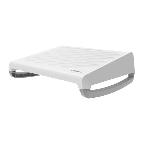 Image of Fellowes Breyta™ - Ergonomic Footrest - Adjustable Under Desk Foot Rest Stool for Office & Home - 98% Recycled Content - 100% Recyclable - 5 Year Warranty - White