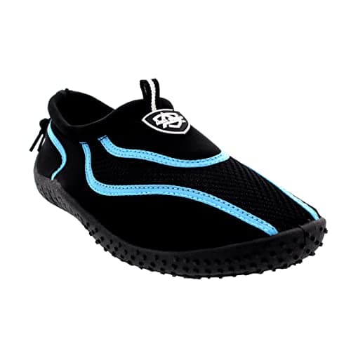 Image of Aqua Shield Mens Toggle Surf Aqua Beach Water Socks Sport Yoga Swim Pool Water Shoes , Multi Black Blue, 7 UK