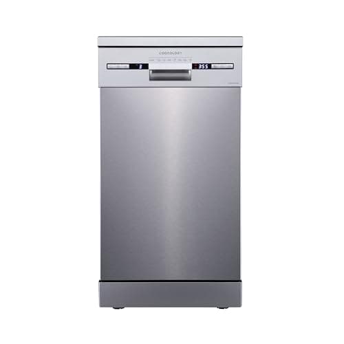 Image of Cookology CFSD4510SS 45cm Wide Freestanding Slimline Undercounter Dishwasher, 6 Programme Settings with Eco Mode, 10 Place Settings - in Stainless Steel