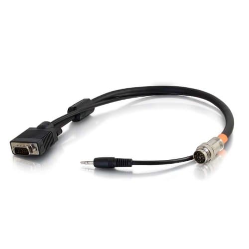 Image of C2G 60048 video cable adapter 0.457 m VGA (D-Sub) + 3.5mm Black