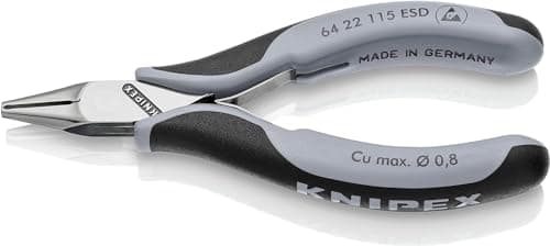 Image of KNIPEX Electronics End Cutting Nippers ESD with Multi-Component Handles 115 mm, 64 22 115 ESD