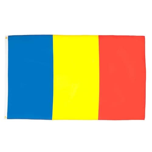 Image of AZ FLAG - Romania Flag - 3x5 Ft - 100D Polyester Romanian Banner with Two Metal Grommets - Fade Resistant - Vivid Colors - 3' x 5' Feet - 150x90 Cm