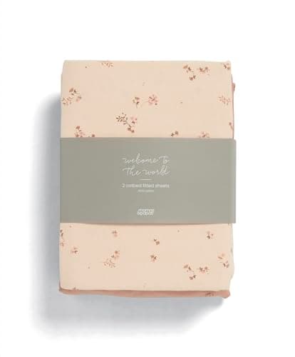 Image of Mamas & Papas 2 Pack Cot/Bed Fitted Sheets, Wildflower