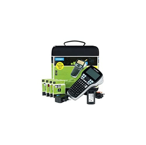Image of DYMO LabelManager 420P High Performance Rechargeable Portable Label Maker Kit | ABC Keyboard with 4 Rolls of D1 Labels & Carrying Case