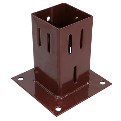 Image of Easy Grip Fence Post Bolt Down Shoe Holder Support Clamp 75mm x 75mm