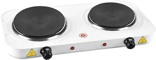 Image of 2500W Electric Hot Plate Table Top Cooking Hob Cooker Hotplate Stove Cast Iron Heating Plate - Portable for Home, Camping & Caravan