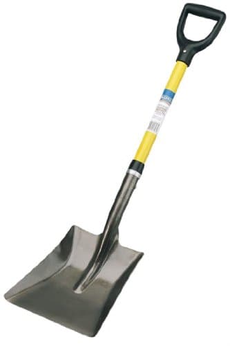 Image of Draper 57567 BSFG Square Mouth Builders Shovel with Fibreglass Shaft, Yellow
