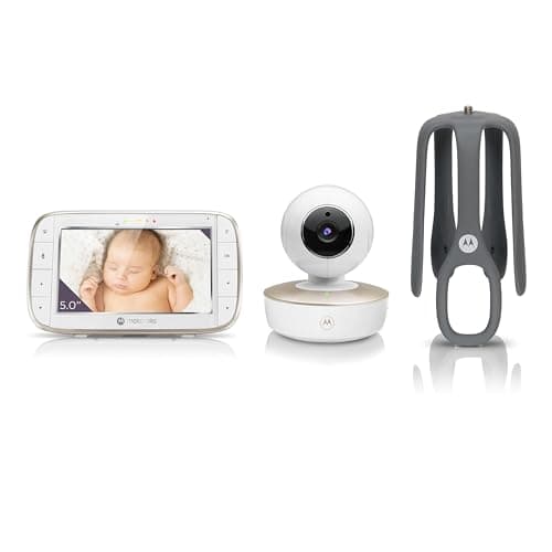 Image of Motorola Nursery VM855 Smart Wi-Fi Baby Monitor App and 5" Parent Unit - Night Vision, Temperature and Two-Way Talk, 1080P