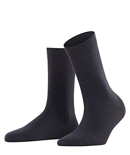 Image of FALKE Women's Softmerino W So Wool Cotton Plain 1 Pair Socks, Blue Dark Navy 6379, 4-5