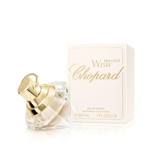 Image of Chopard Chopard Brilliant Wish Eau de Parfum in 30 ml Format. Delicate Feminine Fragrance with Floral and Oriental Notes. Box Decorated with Special Diamond Shaped Bottle 30 ml