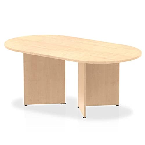 Image of OPO Impulse Freestanding 1800/2400mm Rectangular Boardroom Table Distinctive Arrowhead Legs | Sturdy Build Weather & Heat Resistant Melamine Finish Table Maple 1800