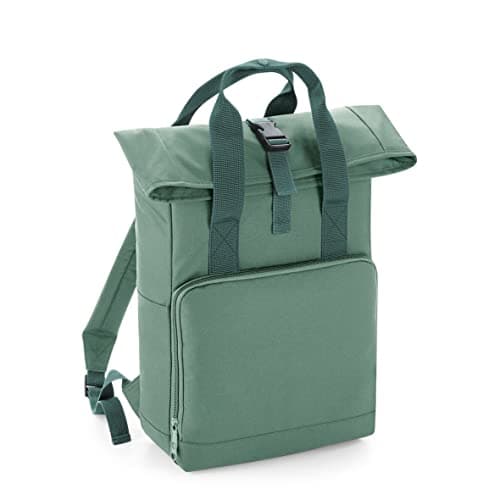 Image of BagBase BG118 Twin Handle Roll-Top Backpack - Sage Green