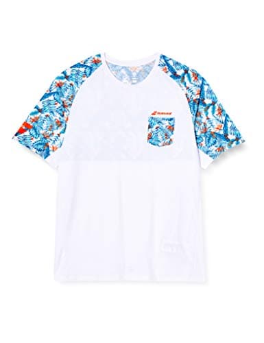 Image of Babolat Capsule Crew Neck Tee M Men's T-Shirt, Mens, T-Shirt, 8MS20011C2, White/Flower, 2XL
