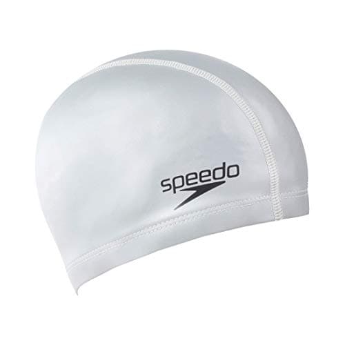 Image of Speedo Unisex-Adult Ultra Pace Swimming Cap | 3 Panel Design Training Aids, Silver, One Size