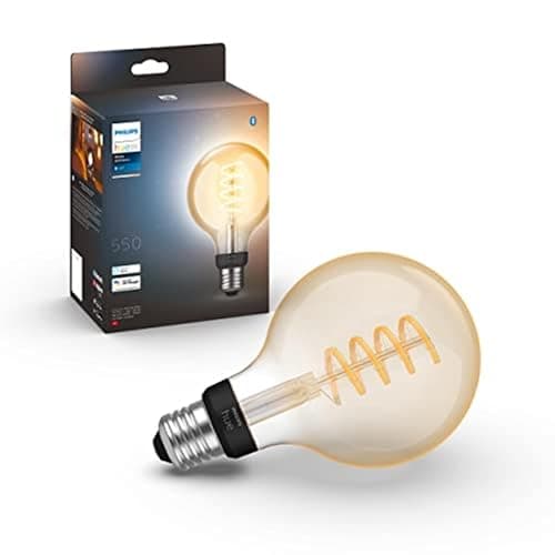 Image of Philips Hue White Ambiance Filament Single Smart LED Globe [E27 Edison Screw] - 550 Lumens. Works with Alexa, Google Assistant and Apple Homekit