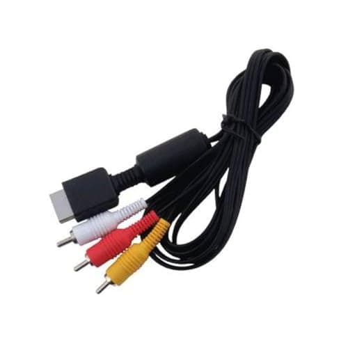 Image of OSTENT AV Audio Video Composite Cable Cord Compatible for Sony PS1 PS2 PS3 System Console Video Games