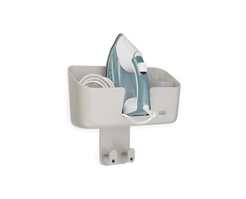 Image of Joseph Joseph IronHub Wall mounted Iron Holder and Jug Storage Organiser with Adjustable Ironing Board Hanger, and Heat-Resistant Iron Pad
