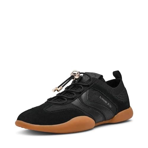 Image of Steve Madden Women's Reboot Sneaker, Black/Gold, 7 UK