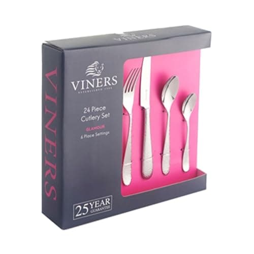 Image of Viners Glamour 24-Piece 18.0 Stainless Steel Cutlery Set in Gift Box (Packaging may vary)