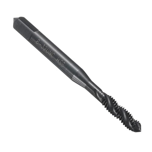 Image of sourcing map Spiral Flute Thread Taps 8-32 UNC H2 Machine Threading Tap Bit, Nitrided Coated Screw Tapping Repair Tool, M2 High-Speed Steel (HSS6542)
