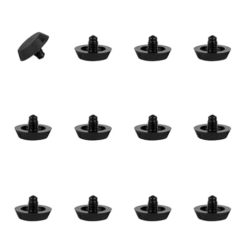 Image of 55 Sport Horizon Super Flat Nylon Football Studs For Hard Ground - 12 Pack - Extra Short (4mm) - Black