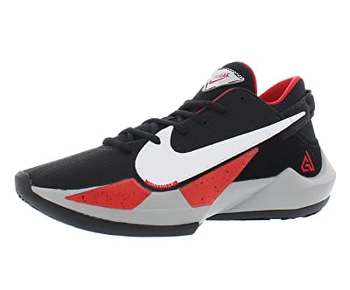 Image of NIKE Zoom Freak 2 Mens Basketball Trainers CK5424 Sneakers Shoes (UK 7 US 8 EU 41, Black White University red 003)