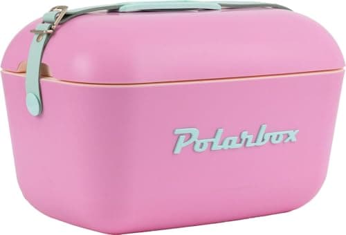 Image of Polarbox 12L Cool box, Ice Box, Large Cool Box, For Picnics, Beach, Camping, Garden, Cool Storage Box - Bubblegum Pink Cyan Pop
