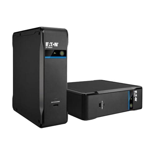 Image of Eaton Ellipse Series – 3P700UI Off‑Line UPS – 700VA/420W, 4× IEC C13 Outlets, USB‑A & USB‑C Ports, Battery & Surge Protection, Compact Silent Design, Black (B0F4BJCMYK)