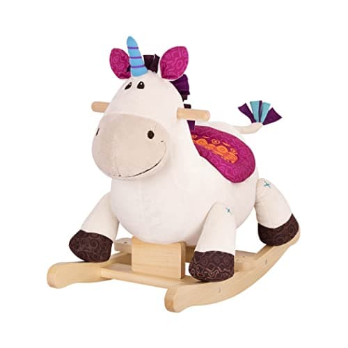 Image of B. toys – Unicorn Rocker – Unicorn Rocking Toy – Wooden Ride – On – Classic Toys for Toddlers, Kids – 18+ Months – Rodeo Rocker – Dilly – Dally