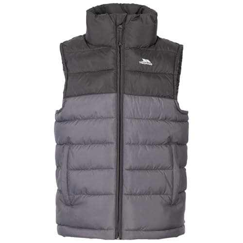 Image of Trespass Kids Padded Gilet Oskar - Lightweight Puffer Gilet, Quilted Padded Bodywarmer with Pockets, Boys Girls Water Repellent Gilet for Outdoors, Casual Walking Travel