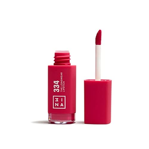 Image of 3ina MAKEUP - The Longwear Lipstick 334 Vivid pink Long Lasting Matte with Hyaluronic Acid to Moisturise Lips Highly Pigted Liquid Vegan Cruelty Free, 8.2 grams, Pack of 1