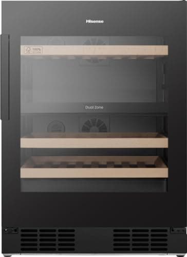 Image of Hisense 46 Bottle Capacity Dual Zone Freestanding Wine Cooler - Black
