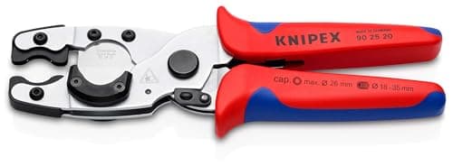 Image of KNIPEX Pipe Cutter for Composite Pipes and Protective Tubes Chrome-Plated with Multi-Component Handles 210 mm, 90 25 20