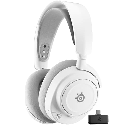 Image of SteelSeries Arctis Nova 7 Wireless Gen 2 - Wireless Gaming Headset for PC - Compatible with PC, PS5, Switch & more - Mobile App Control - 50+ HR with Fast Charge - Mixable 2.4GHz/Bluetooth - White