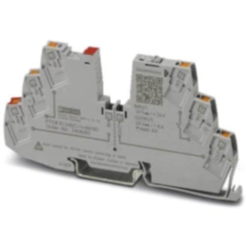 Image of PHOENIX CONTACT PTCB E1 24DC/1-8A NO Electronic Device Circuit Breaker Traffic Grey 24V DC 1-8A 1 Pole Number