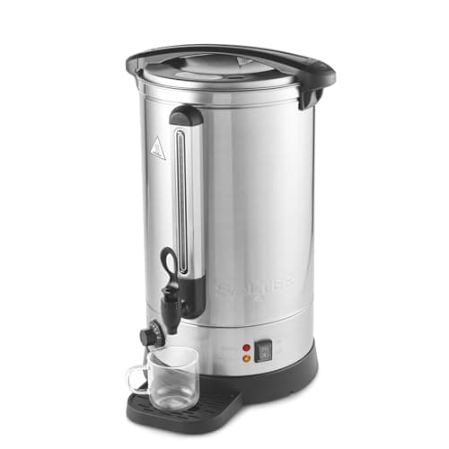Image of Salter Electric Hot Water Dispenser – 22L Tea Urn, Coffee, Instant Hot Water Tap, Mulled Wine, Stainless Steel, Large Capacity, One Cup Drinks Boiler, Adjustable Temperature, Catering Venues, Parties