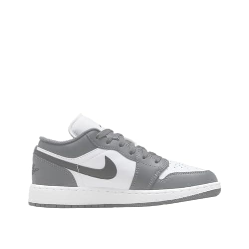 Image of NIKE Air Jordan 1 Low GS Grade School Trainers Sneakers Fashion Shoes 553560 (White/Black-Iron Grey 152) Size UK5 (EU38)