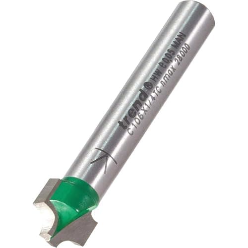 Image of Trend CraftPro Ovolo Rounded Over Router Cutter, 1/4 Inch Shank, 3.2mm Radius and 9.5mm Cut Length, Tungsten Carbide Tipped, C106X1/4TC