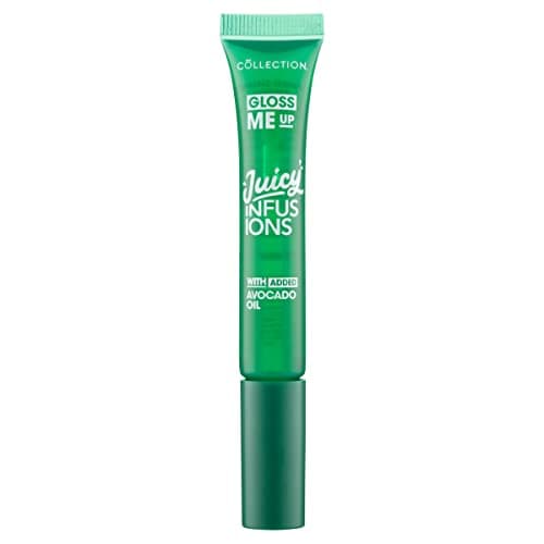 Image of Collection Cosmetics Gloss Me Up Juicy Infusion Kiwi Lip Gloss, With Added Avocado Oil, Hydrating, For Dry Lips, Fruity Scented, 9ml